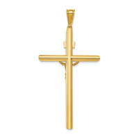14k Two-Tone Polished Crucifix Pendant-K6285