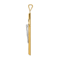 14k Two-Tone Polished Jesus Crucifix Pendant-K6287