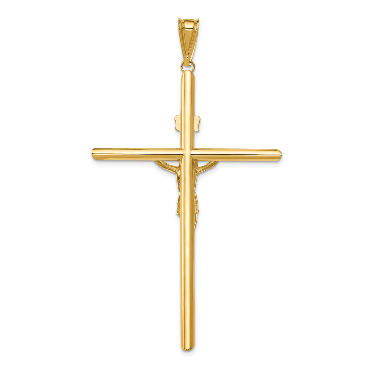 14k Two-Tone Polished Jesus Crucifix Pendant-K6287