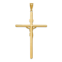 14k Two-Tone Polished Jesus Crucifix Pendant-K6287