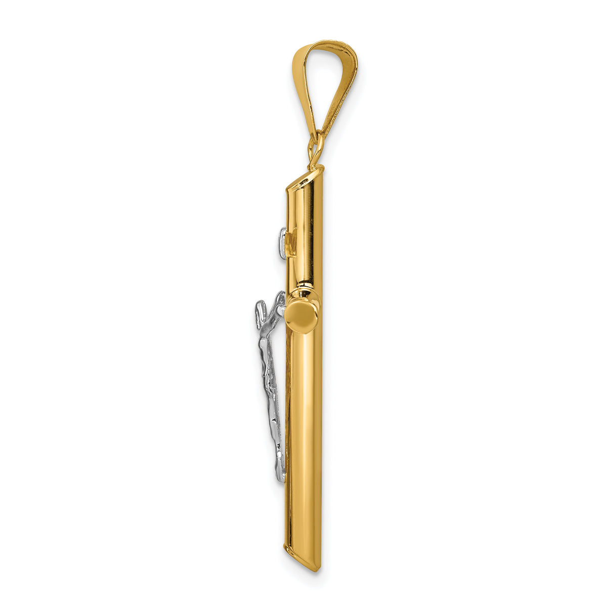 14k Two-Tone Polished Jesus Crucifix Pendant-K6291