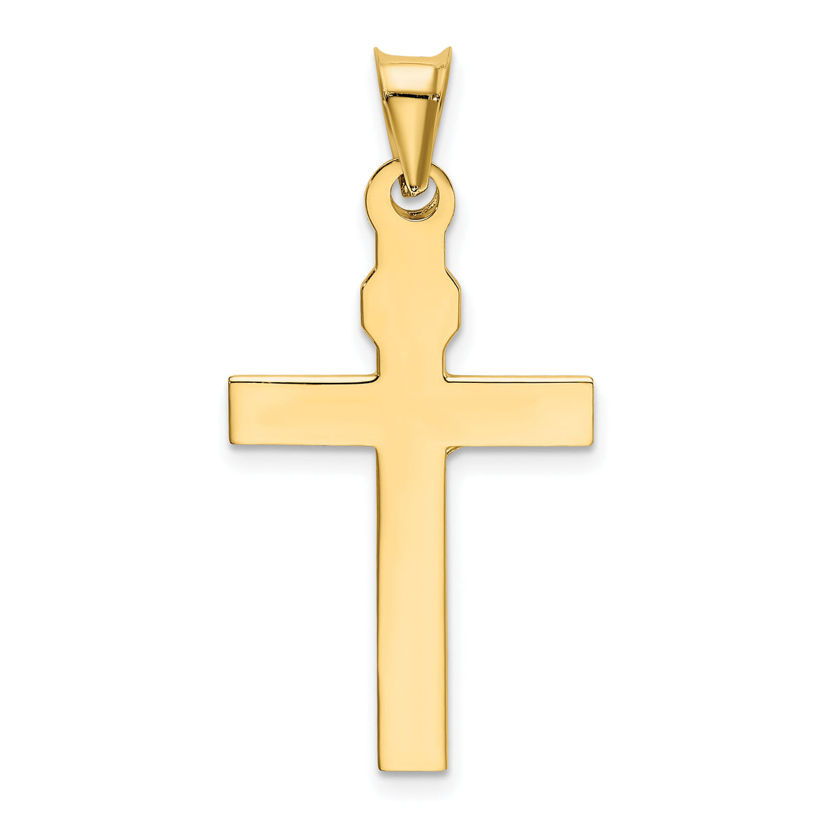 14k Two-Tone and Rhodium INRI Crucifix Pendant-K6294
