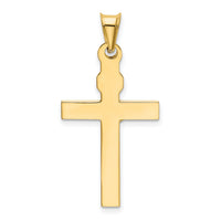 14k Two-Tone and Rhodium INRI Crucifix Pendant-K6294