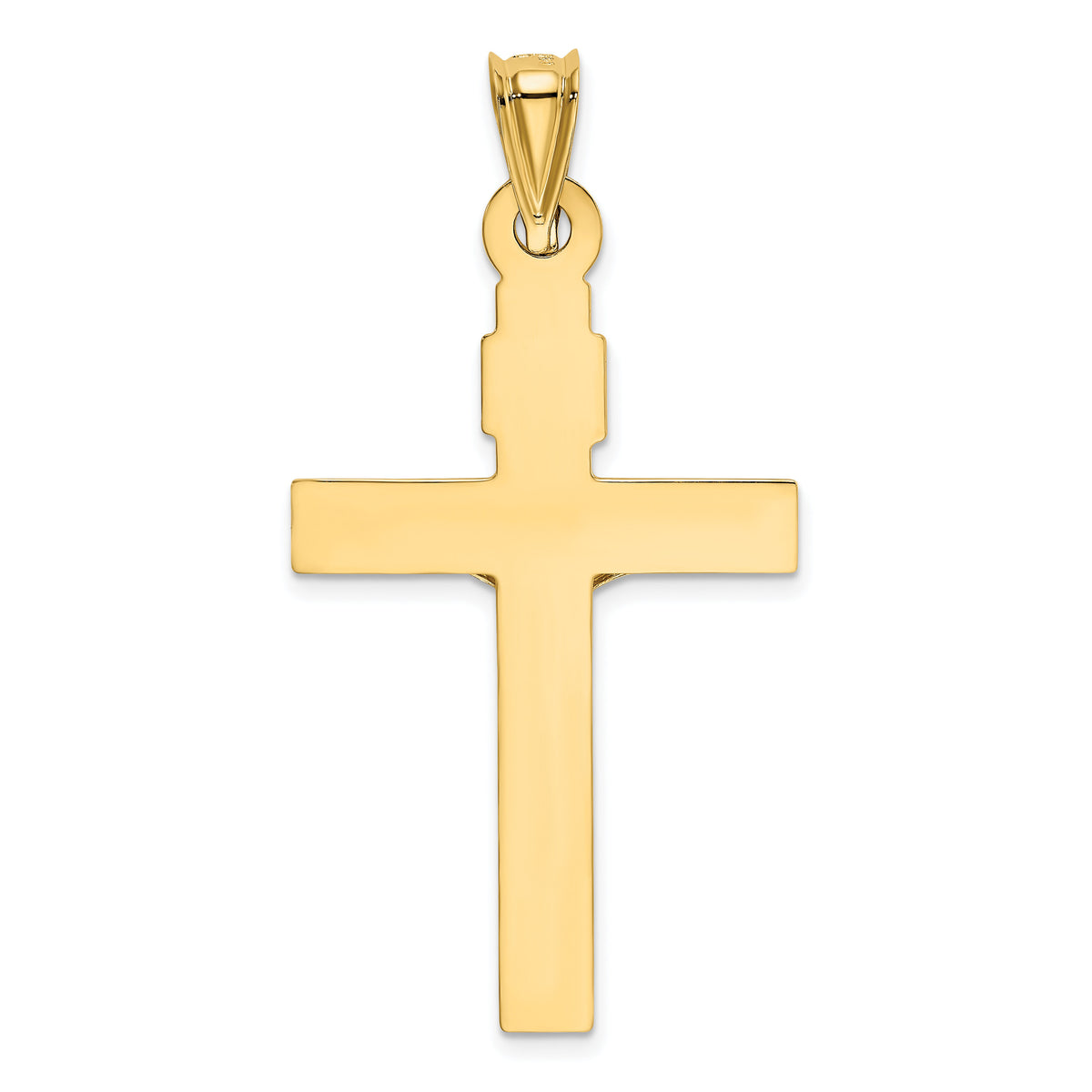 14K Two-Tone w/Rhodium Crucifix Pendant-K6295