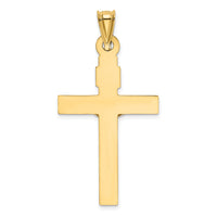 14K Two-Tone w/Rhodium Crucifix Pendant-K6295