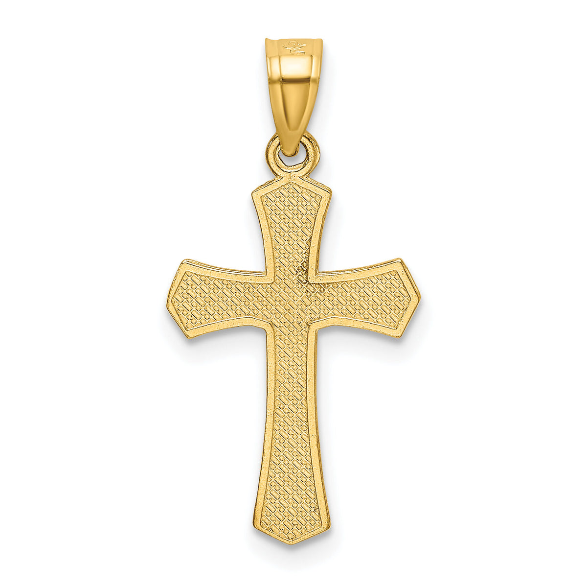 14k Diamond-cut Crucifix Pendant-K6296