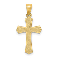 14k Diamond-cut Crucifix Pendant-K6296