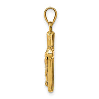 14K Reversible Crucifix Pendant-K6297