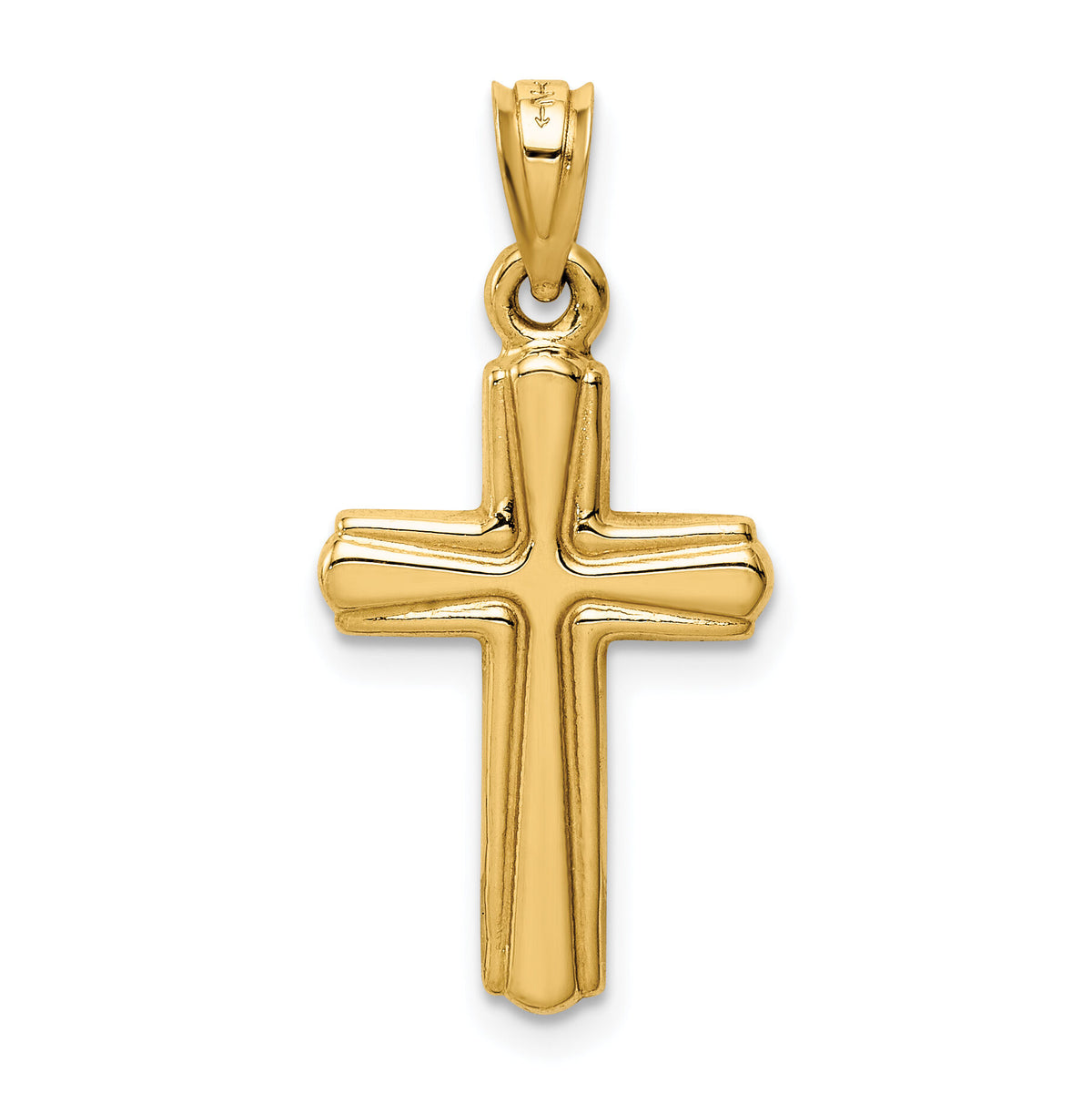 14K Reversible Crucifix Pendant-K6297