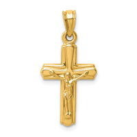 14K Reversible Crucifix Pendant-K6297