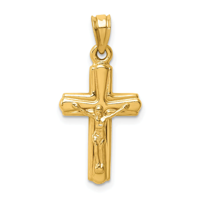 14K Reversible Crucifix Pendant-K6297