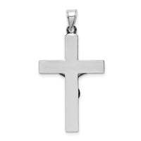 14k White Gold Polished Crucifix Pendant-K6299