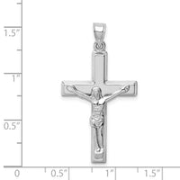 14k White Gold Polished Crucifix Pendant-K6299