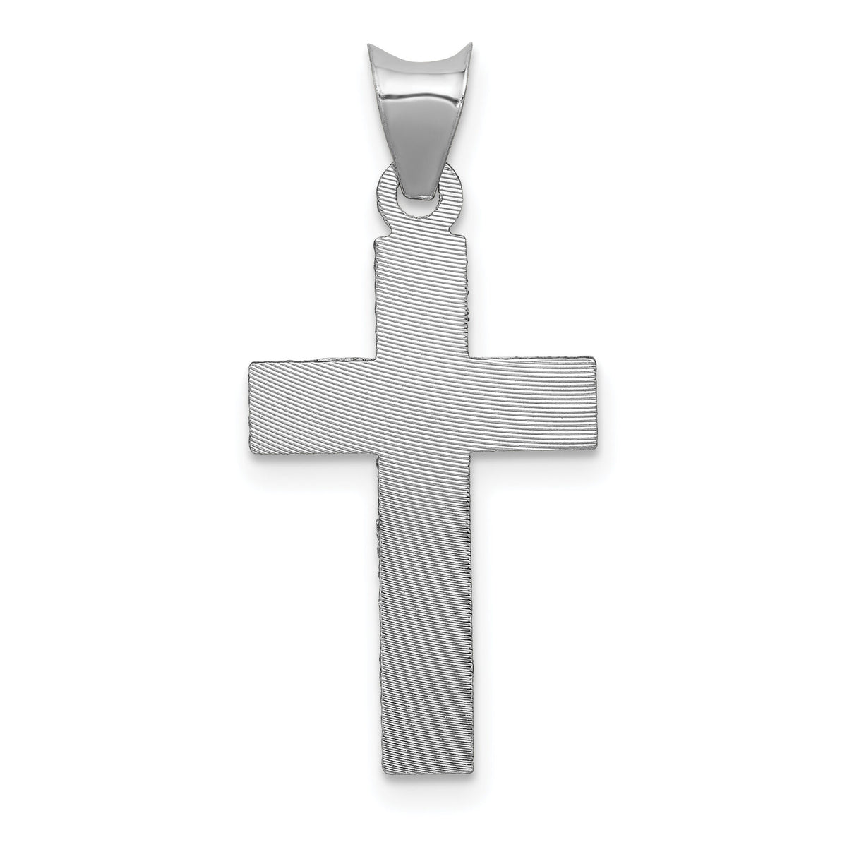 14k White Gold Crucifix Pendant-K6306