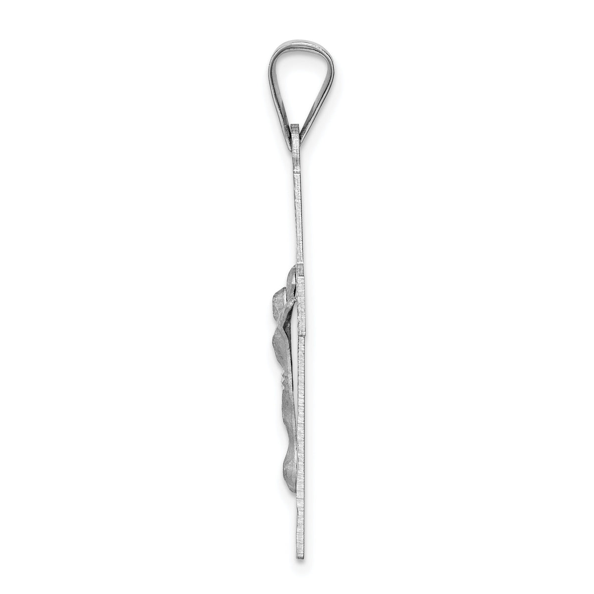 14k White Gold Crucifix Pendant-K6307