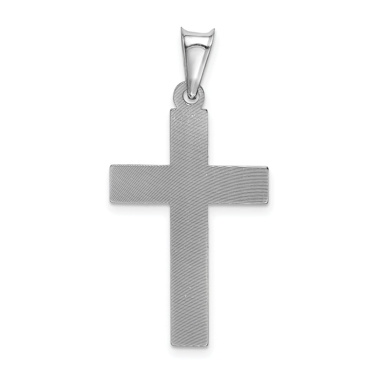 14k White Gold Crucifix Pendant-K6307