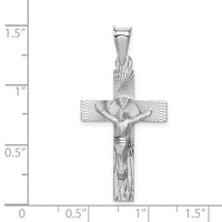 14k White Gold Crucifix Pendant-K6307