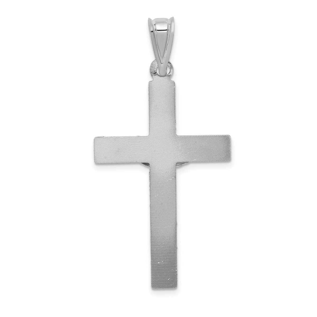 14k White Gold Crucifix Pendant-K6308