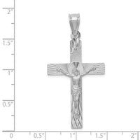 14k White Gold Crucifix Pendant-K6308