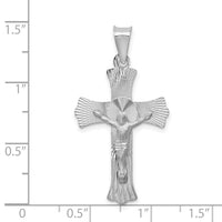 14k White Gold Crucifix Pendant-K6309