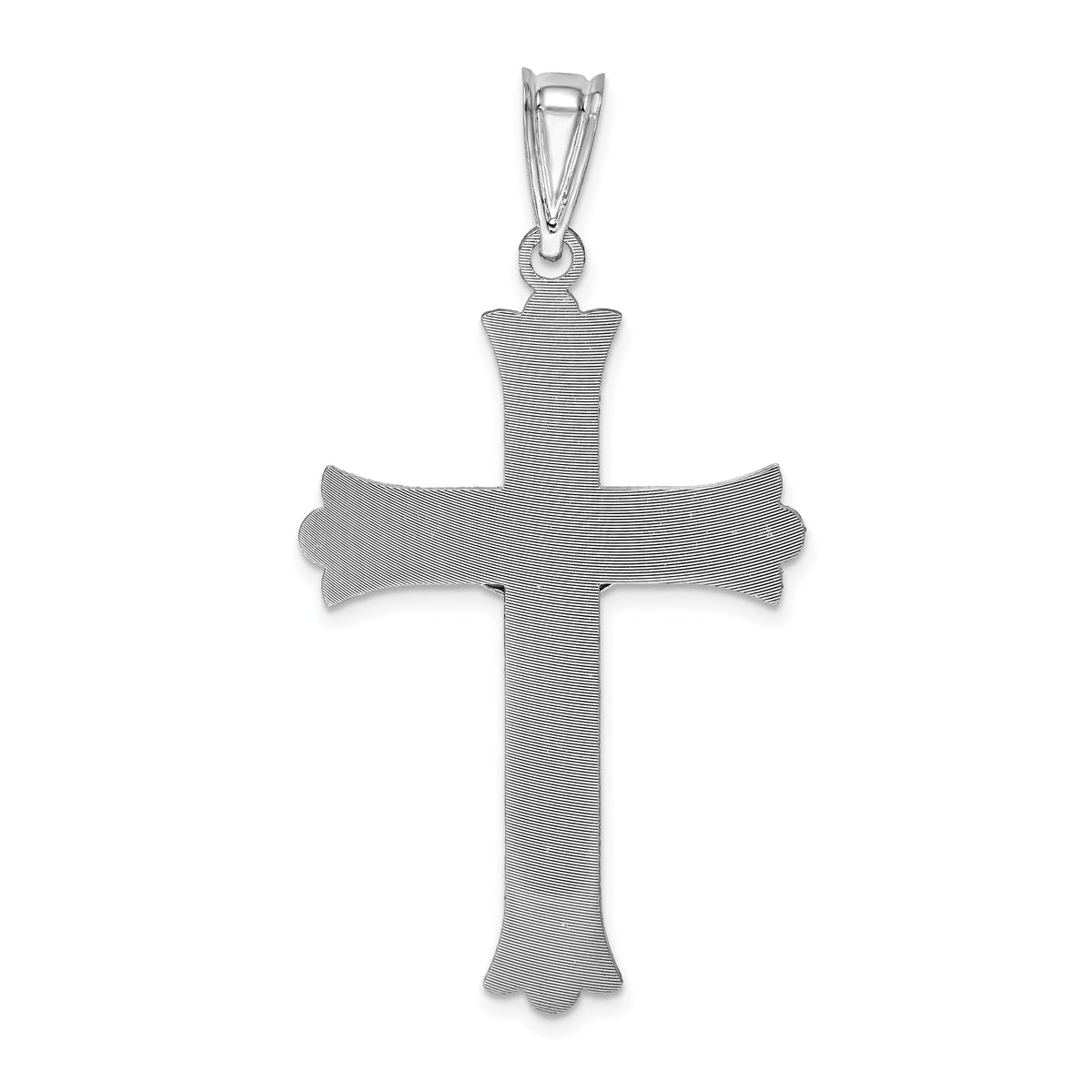 14k White Gold Crucifix Pendant-K6310