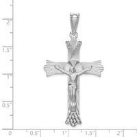 14k White Gold Crucifix Pendant-K6310