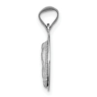 14k White Gold Our Lady of Guadalupe Semi-solid Round Pendant-K6336