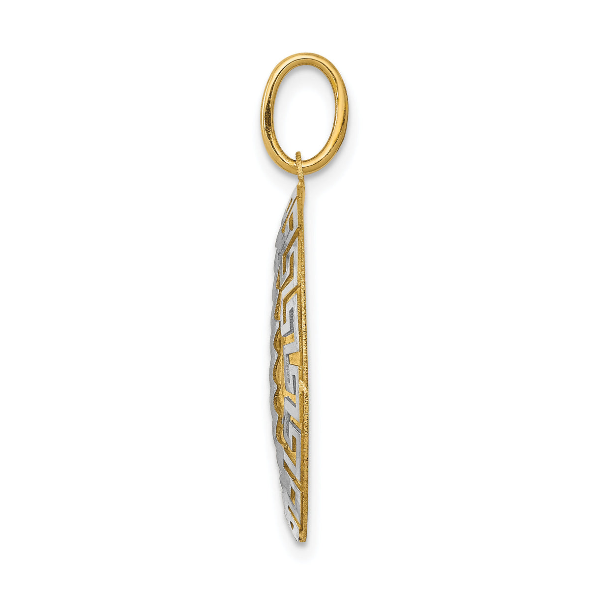 14k Two-Tone Our Lady Of Guadalupe Semi-solid Pendant-K6341