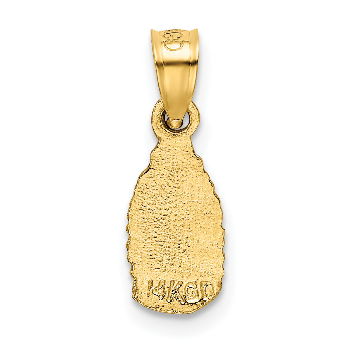 14k Satin & D/C Our Lady of Guadalupe Pendant-K6347