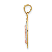 14K Two-tone w/White Rhodium D/C Lady of Guadalupe Charm-K6349