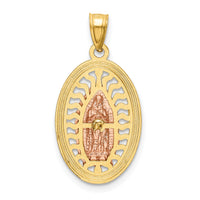 14K Two-tone w/White Rhodium D/C Lady of Guadalupe Charm-K6349