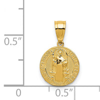 14k San Benito 2 Sided Round Small Pendant-K6353