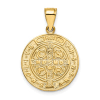 14k San Benito 2 Sided Round Pendant-K6354