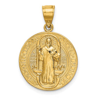 14k San Benito 2 Sided Round Pendant-K6354