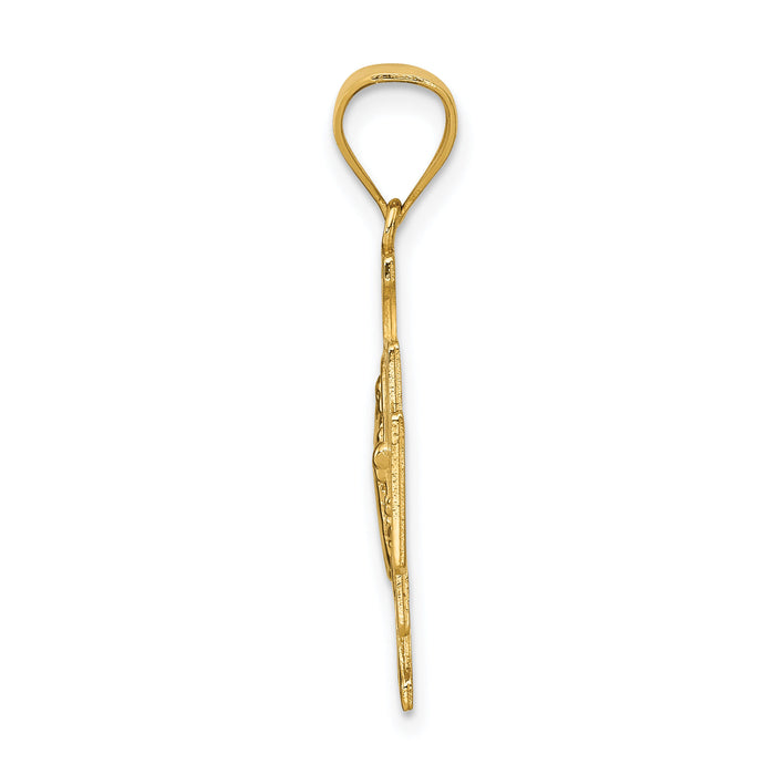 14k San Benito 2-Sided Cross Pendant-K6355