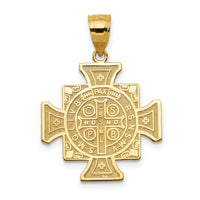 14k San Benito 2-Sided Cross Pendant-K6355