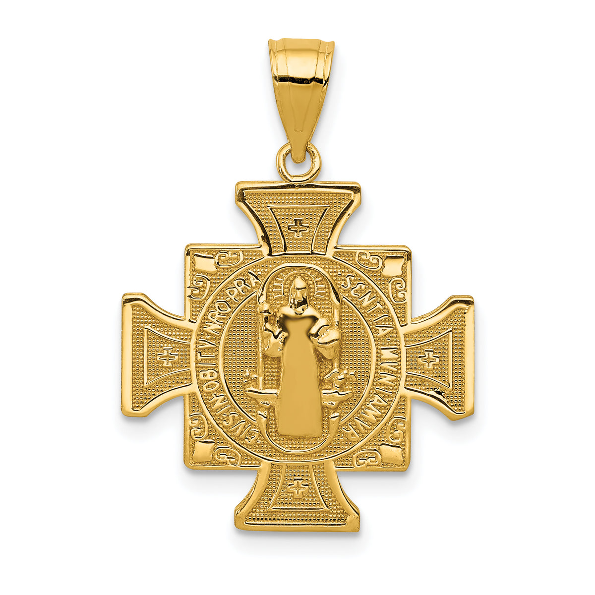 14k San Benito 2-Sided Cross Pendant-K6355