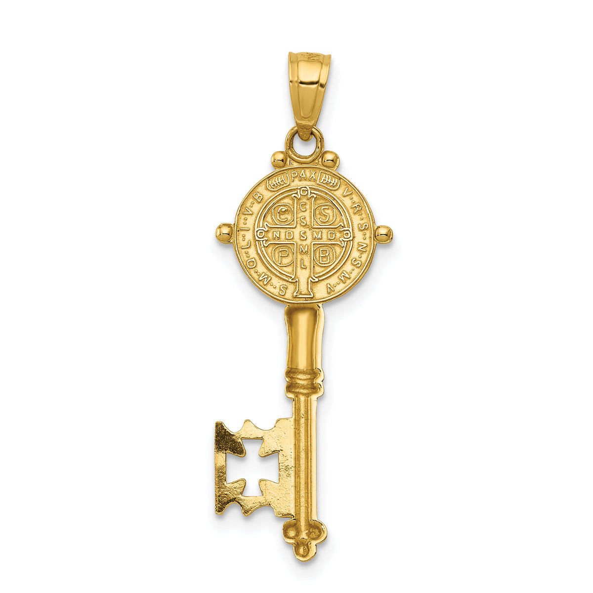 14k San Benito 2-Sided Key Pendant-K6357