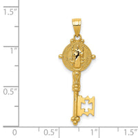 14k San Benito 2-Sided Key Pendant-K6357