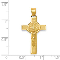 14k San Benito 2-Sided Crucifix Pendant-K6358