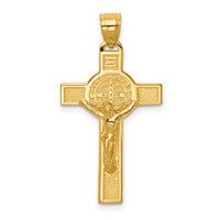 14k San Benito 2-Sided Crucifix Pendant-K6358