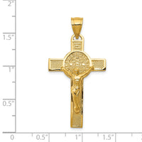 14k San Benito 2-Sided Crucifix Pendant-K6359