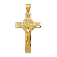 14k San Benito 2-Sided Crucifix Pendant-K6359