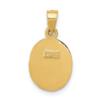 14K Satin / Diamond-Cut Baptism Pendant-K6361