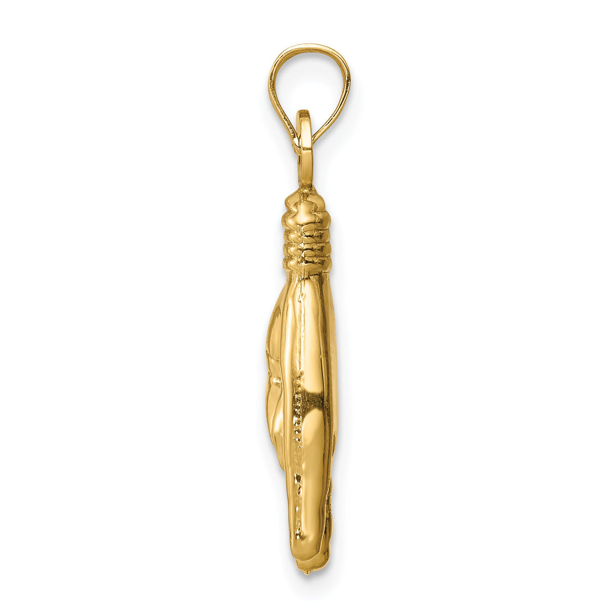 14K 3D Hollow Rock On Sign Charm-K6393