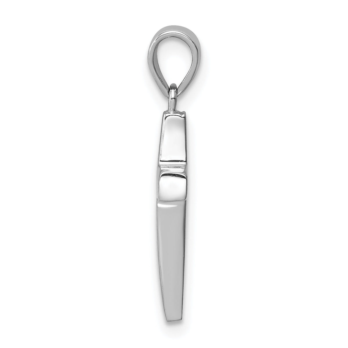 14K White Gold Cross Pendant-K6407