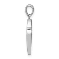 14K White Gold Cross Pendant-K6407