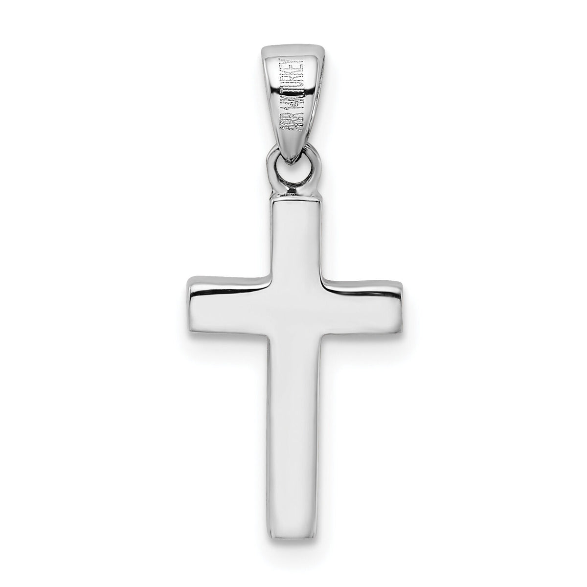 14K White Gold Cross Pendant-K6407
