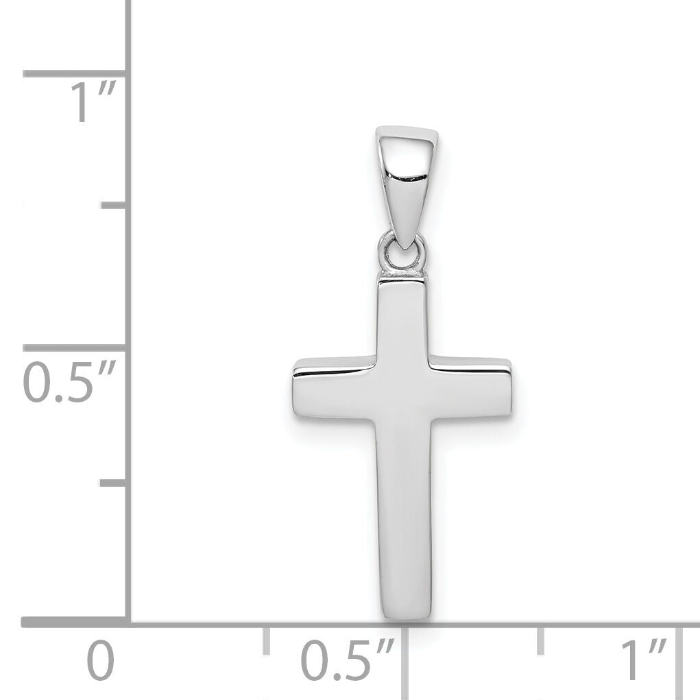 14K White Gold Cross Pendant-K6407