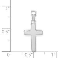 14K White Gold Cross Pendant-K6407